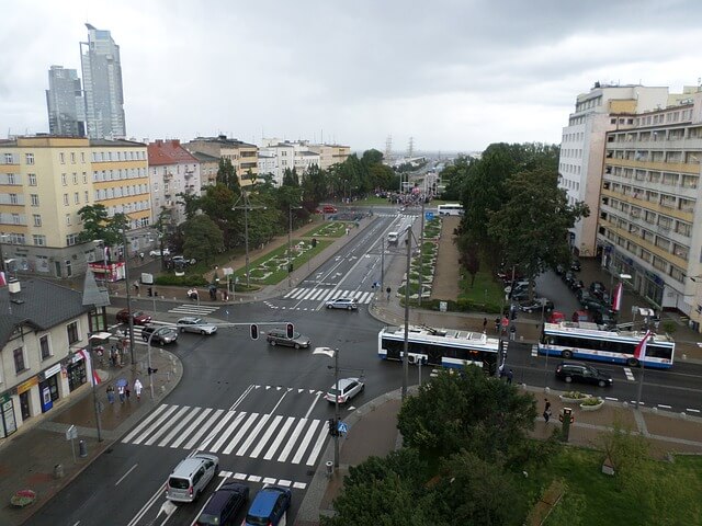 oznakowanie-poziome-ulic ulica ze znakami poziomymi